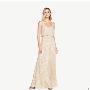 Adrianna Papell-ART DECO BEADED BLOUSON GOWN